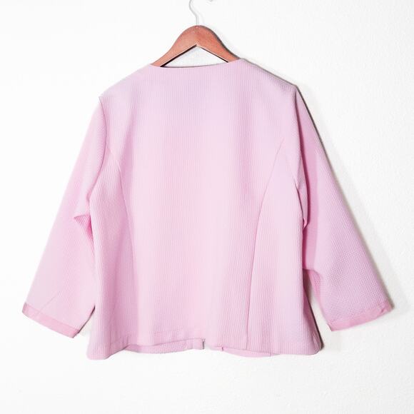 Bob Mackie Wearable Art Pink Jacket Size 1X Barbiecore Clueless Prep - Picture 2 of 9